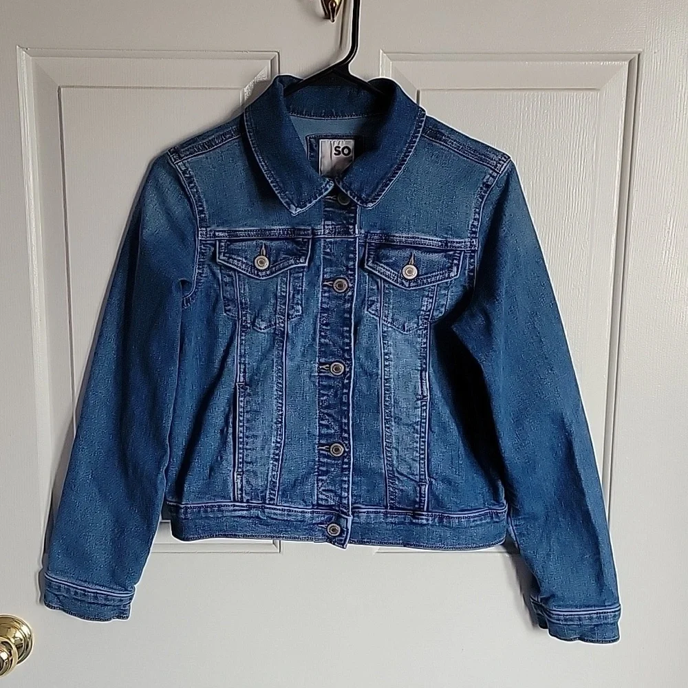 Girls SO, Jean jacket, XL(14-16).Like new.